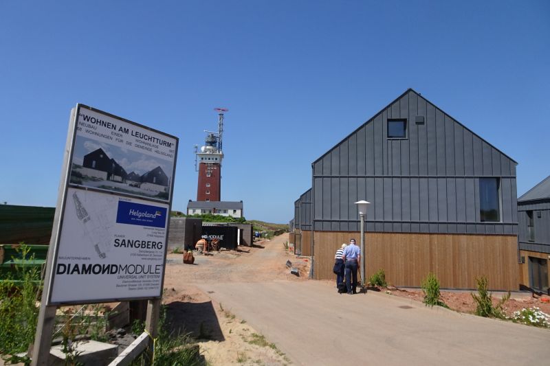 Neubauprojekt Wohnen am Leuchtturm auf Helgoland.