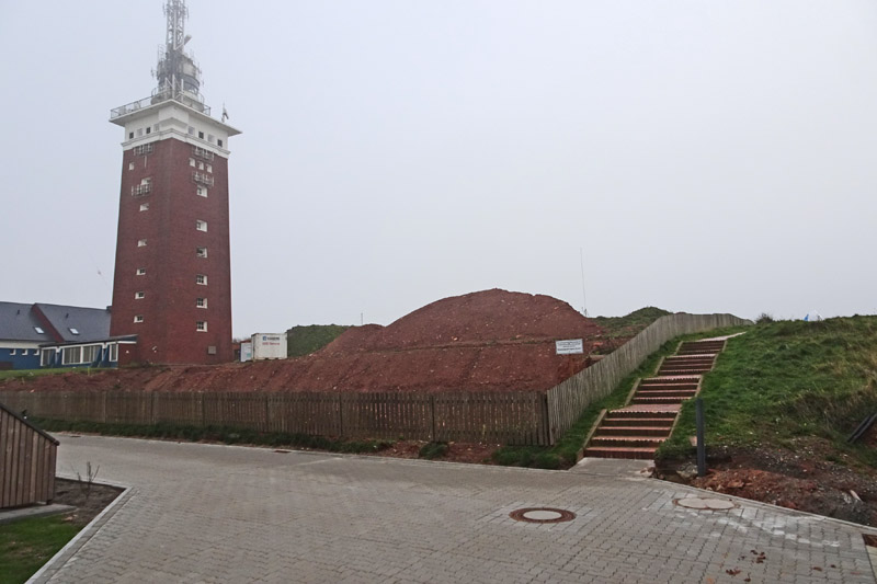 Die Treppe beim Leuchtturm.