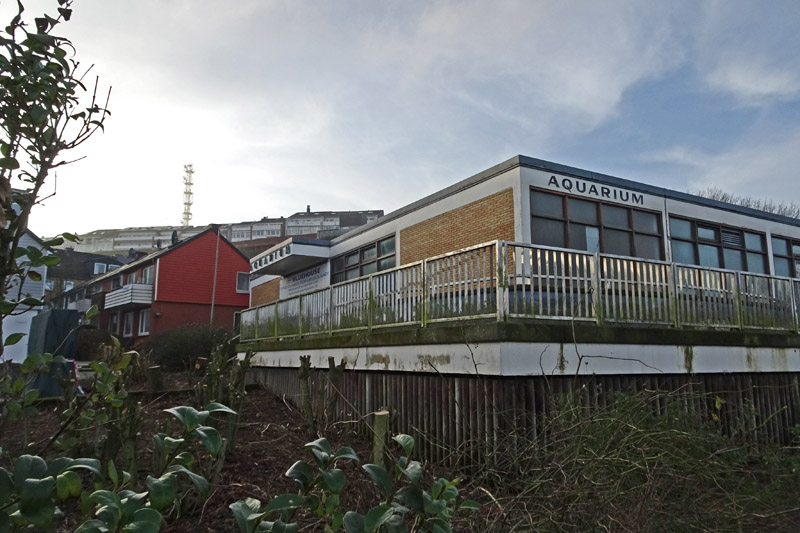 Das Aquarium auf Helgoland kurz vor dem Abriss.