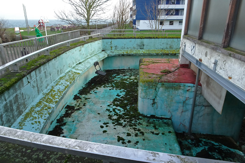 Das Aquarium auf Helgoland kurz vor dem Abriss.