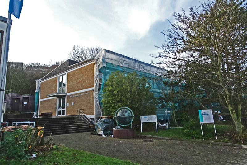 Haus C der Biologischen Anstalt Helgoland in der Sanierungsphase.