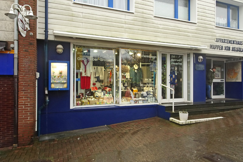 Der Finnshop im Steanaker 438 auf Helgoland.