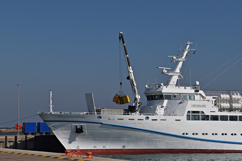 Post-Transport auf Helgoland.