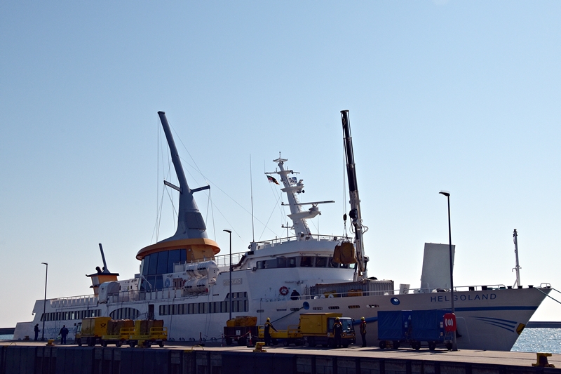Post-Transport auf Helgoland.