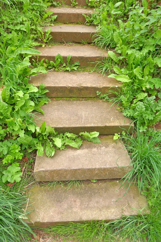 Die Stufen von der Süderstraße hinauf zum Flaggenberg.
