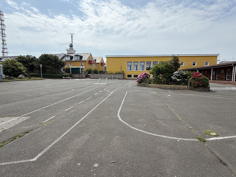 Der Schulhof der Helgoländer Schule