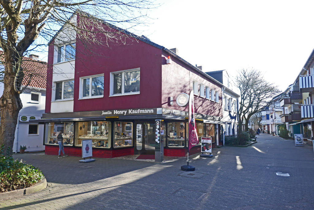 Das Geschäft Juwelier Henry Kaufmann in der Siemensterrasse auf Helgoland.