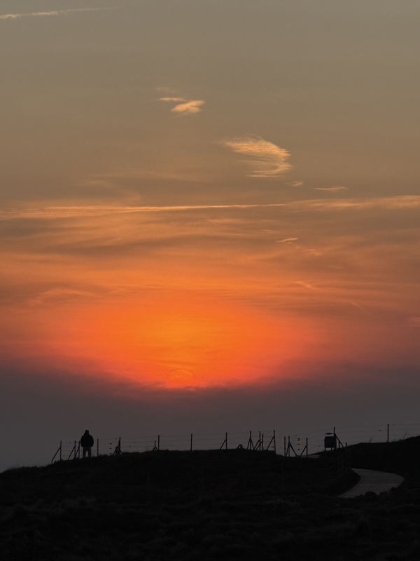 Sonnenuntergang von Helgoland aus gesehen.