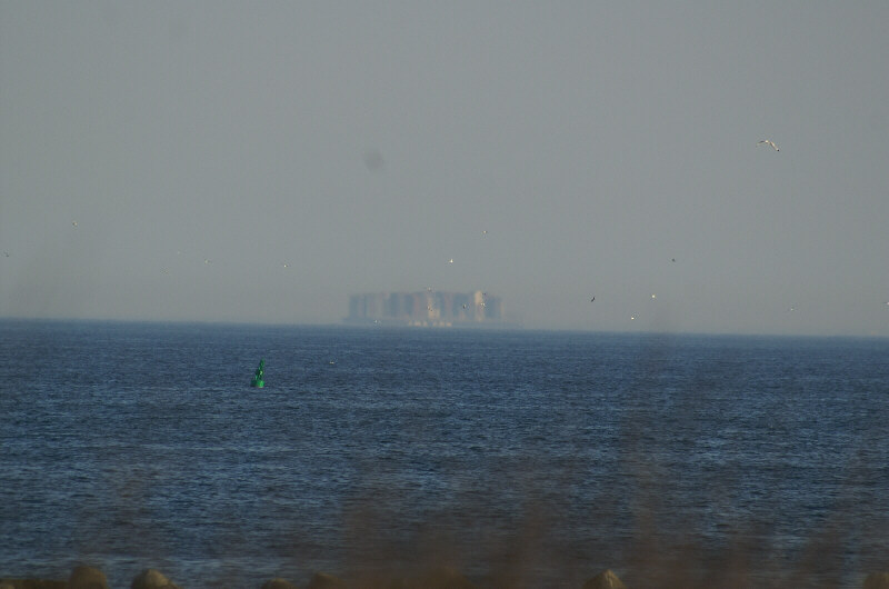 Luftspiegelung bei Helgoland