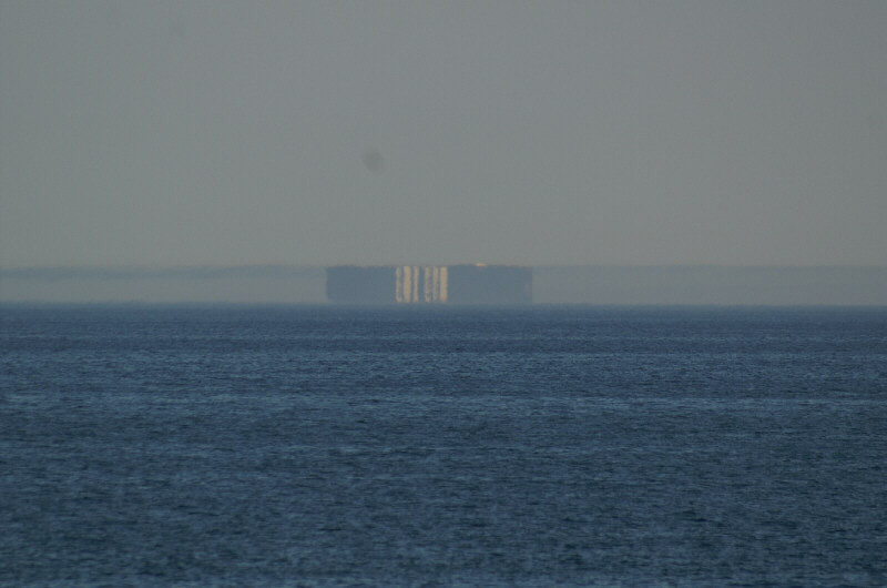 Luftspiegelung bei Helgoland