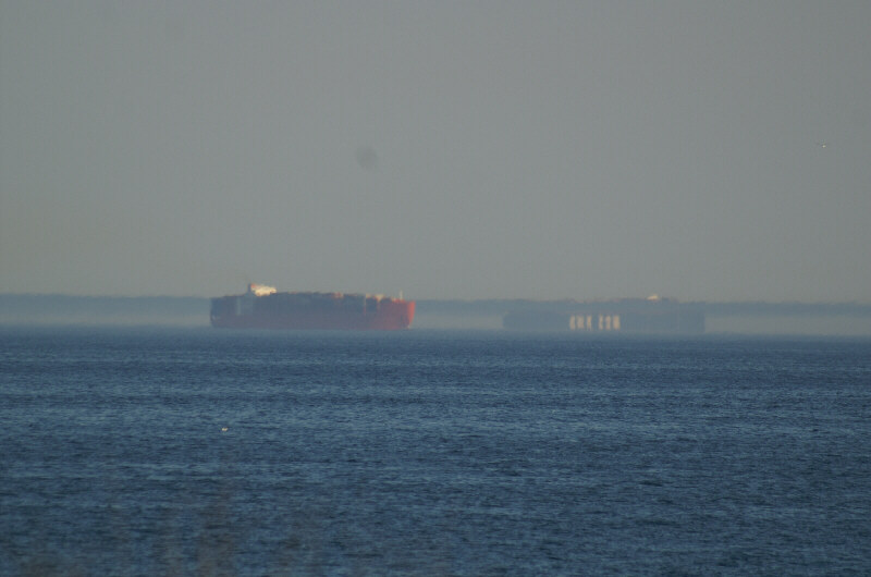 Luftspiegelung bei Helgoland