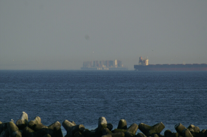 Luftspiegelung bei Helgoland