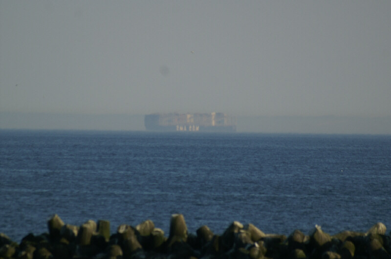 Luftspiegelung bei Helgoland