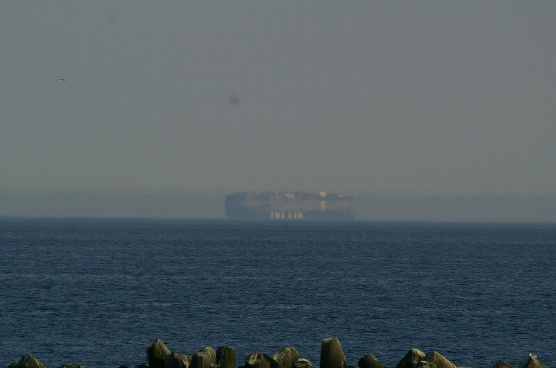 Luftspiegelung bei Helgoland