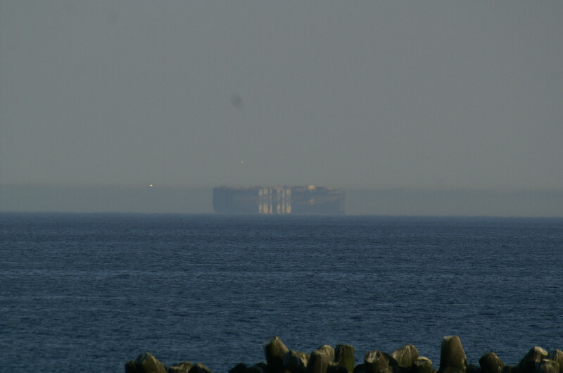 Luftspiegelung bei Helgoland