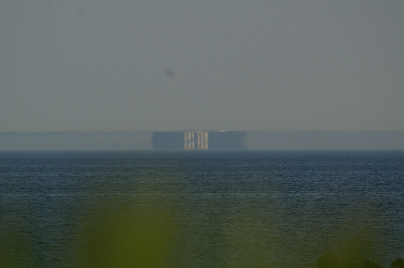 Luftspiegelung bei Helgoland