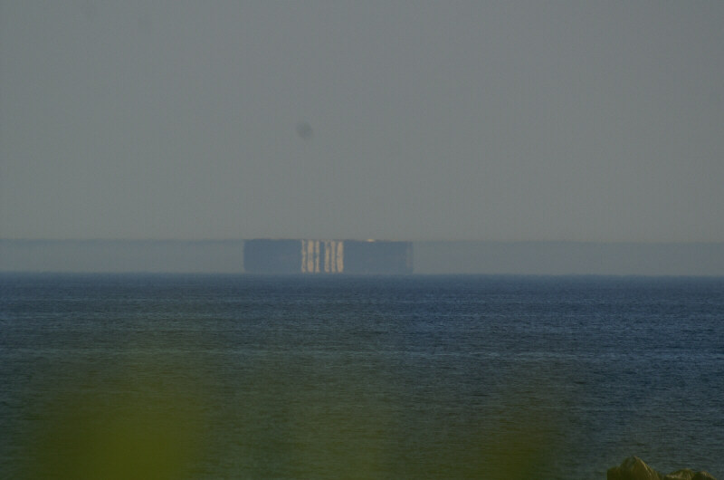 Luftspiegelung bei Helgoland