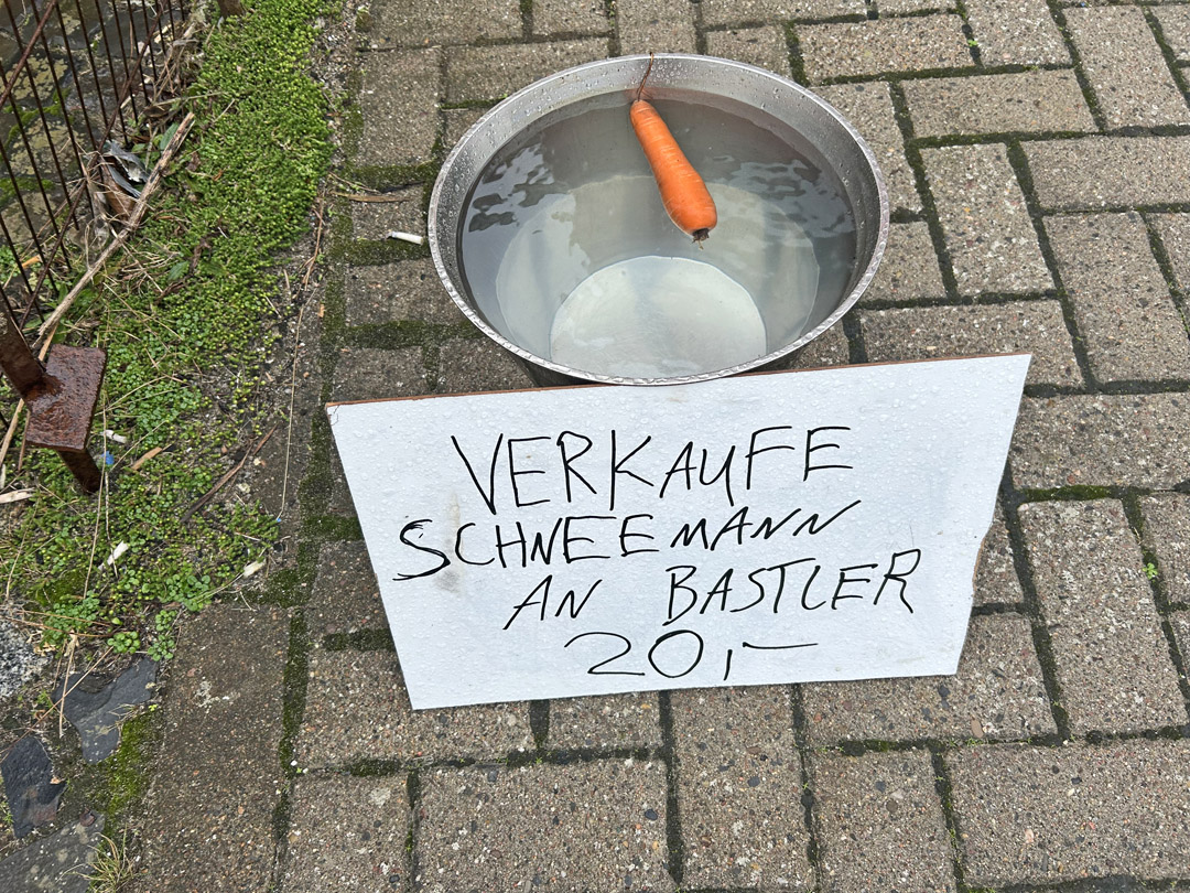 Bausatz zum Schneemann selber basteln .