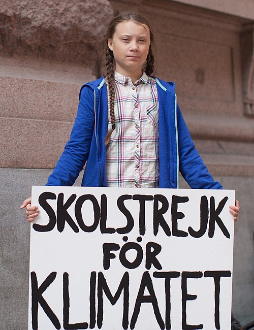 Bild von Greta Thunberg bei wikipedia.