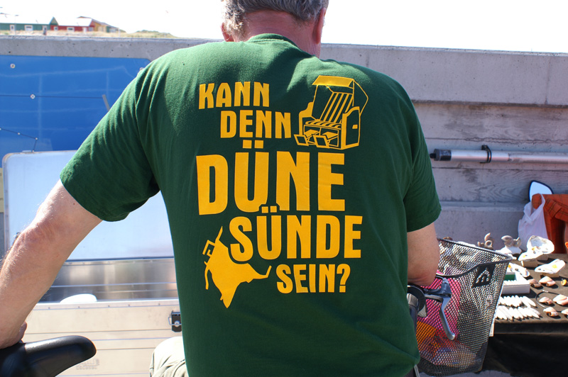 T.Shirt mit Aufdruck am R&uuml;cken " Kann denn D&uuml;ne S&uuml;nde sein?