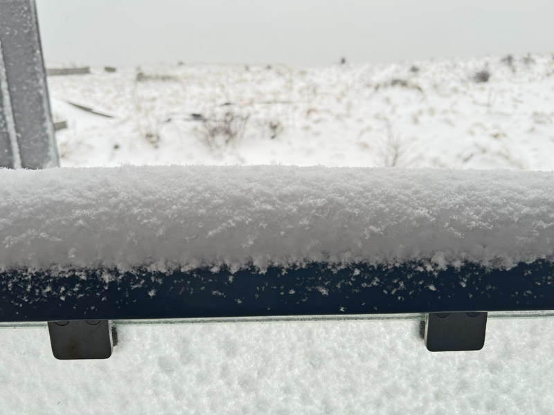 Schneebilder von Helgoland.